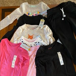 4T- 6 LS Cat &Jack Shirts, 1 Sweater and 1 SPants